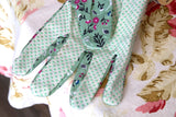 花柄ガーデニンググローブ（お花畑） コットングリップ 3組セット - Cotton grip flowerfield triple pack gloves