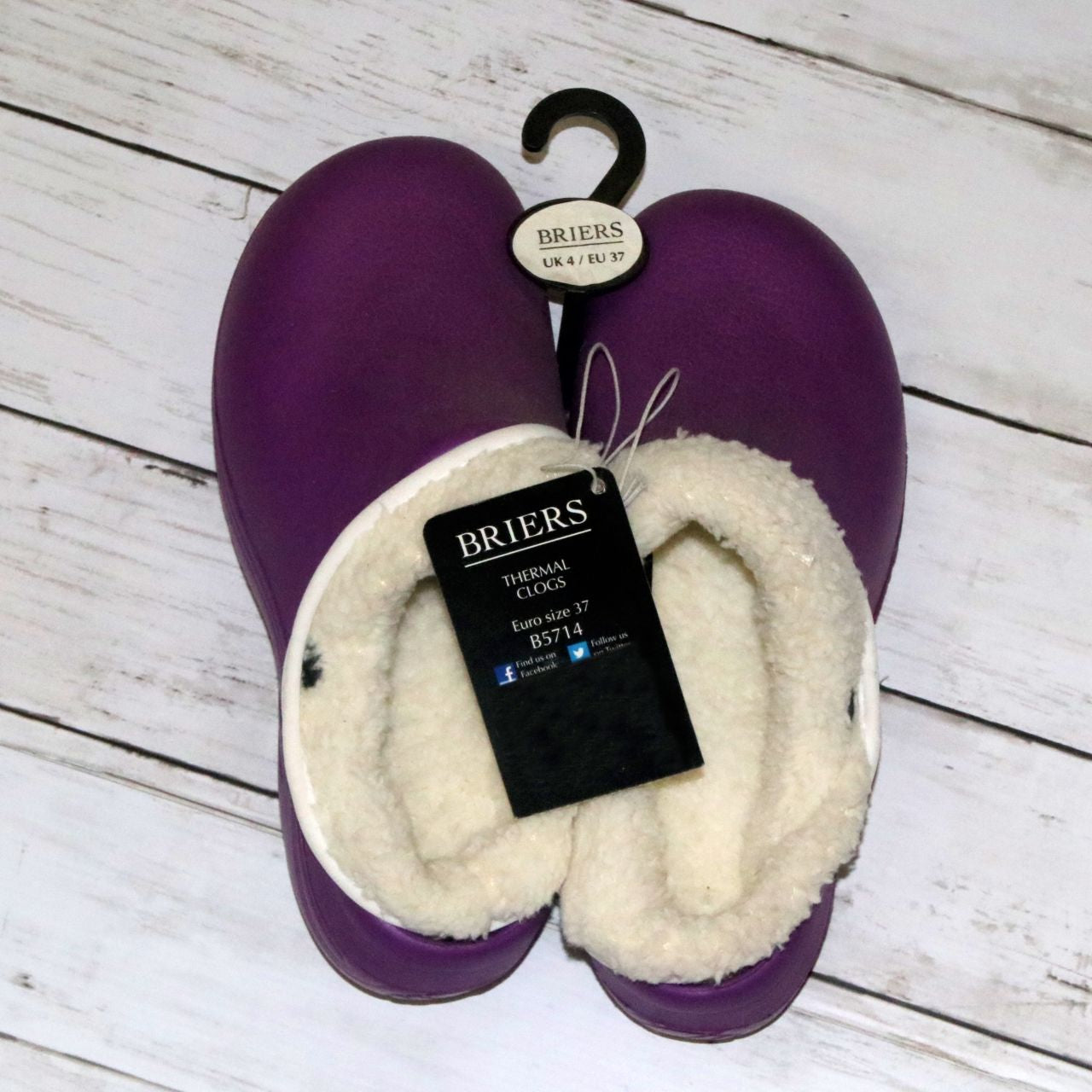 ライラック クリーム フリース クロッグ サイズ4 - Lilac With Cream Fleece Clog Size 4