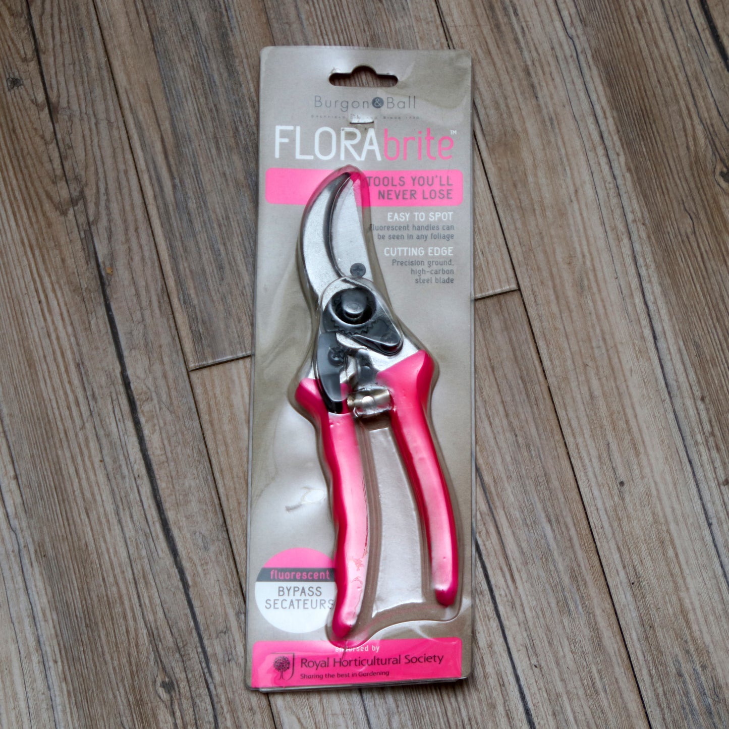 Burgon&Ball社 剪定ばさみ 蛍光ピンク - Florabrite pink bypass secateurs