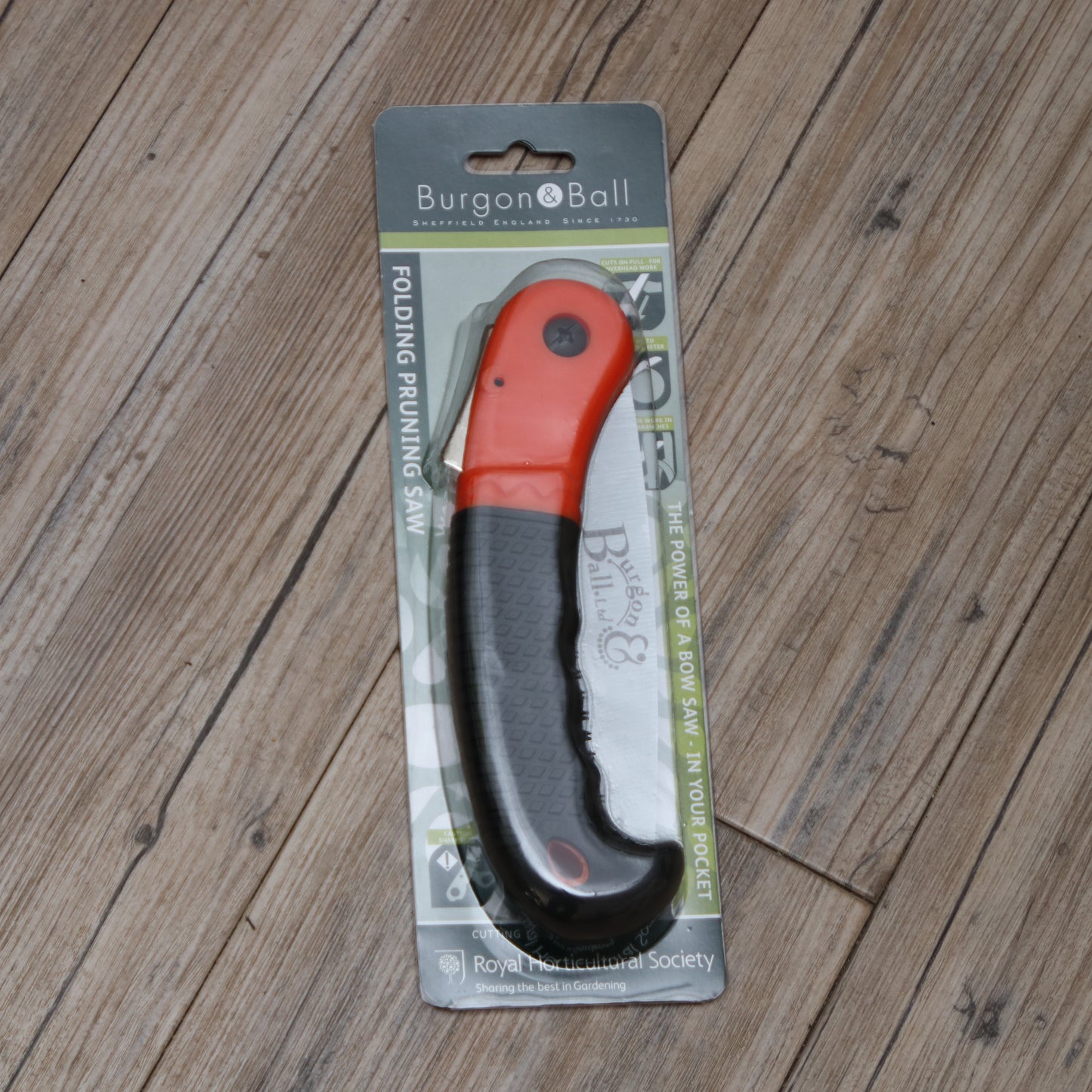 Burgon&Ball社 折りたたみ剪定のこぎり - RHS Folding pruning saw