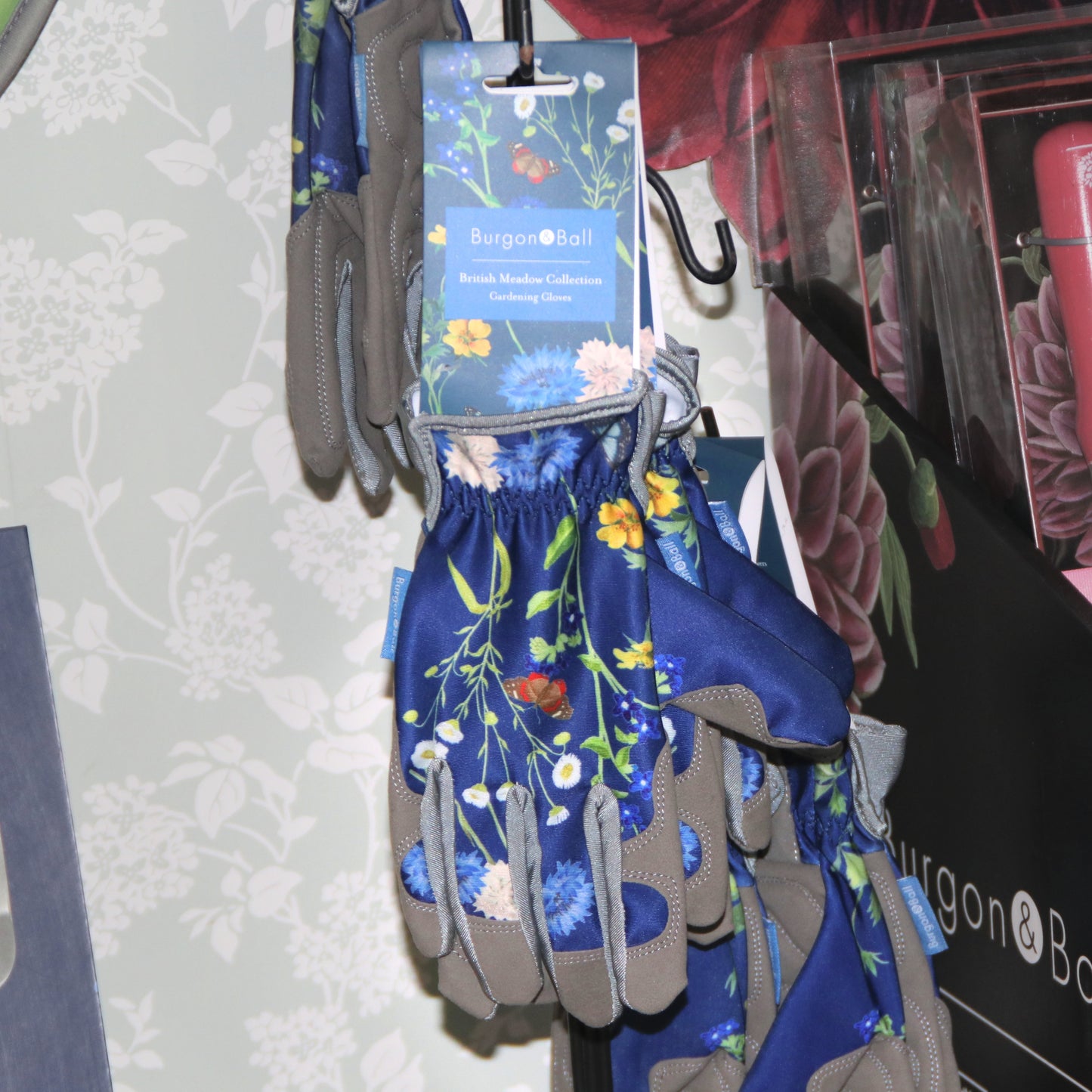 Burgon＆Ball社 ガーデニンググローブ 蝶とフラワー - RHS British Meadow Gloves