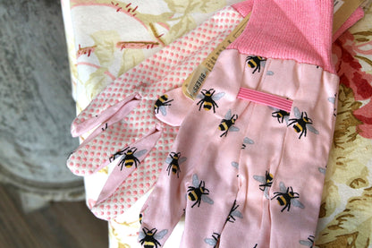 ガーデニンググローブ コットングリップ 3組セット（ミツバチ） - Triple Pack Bees Cotton Grip Gloves