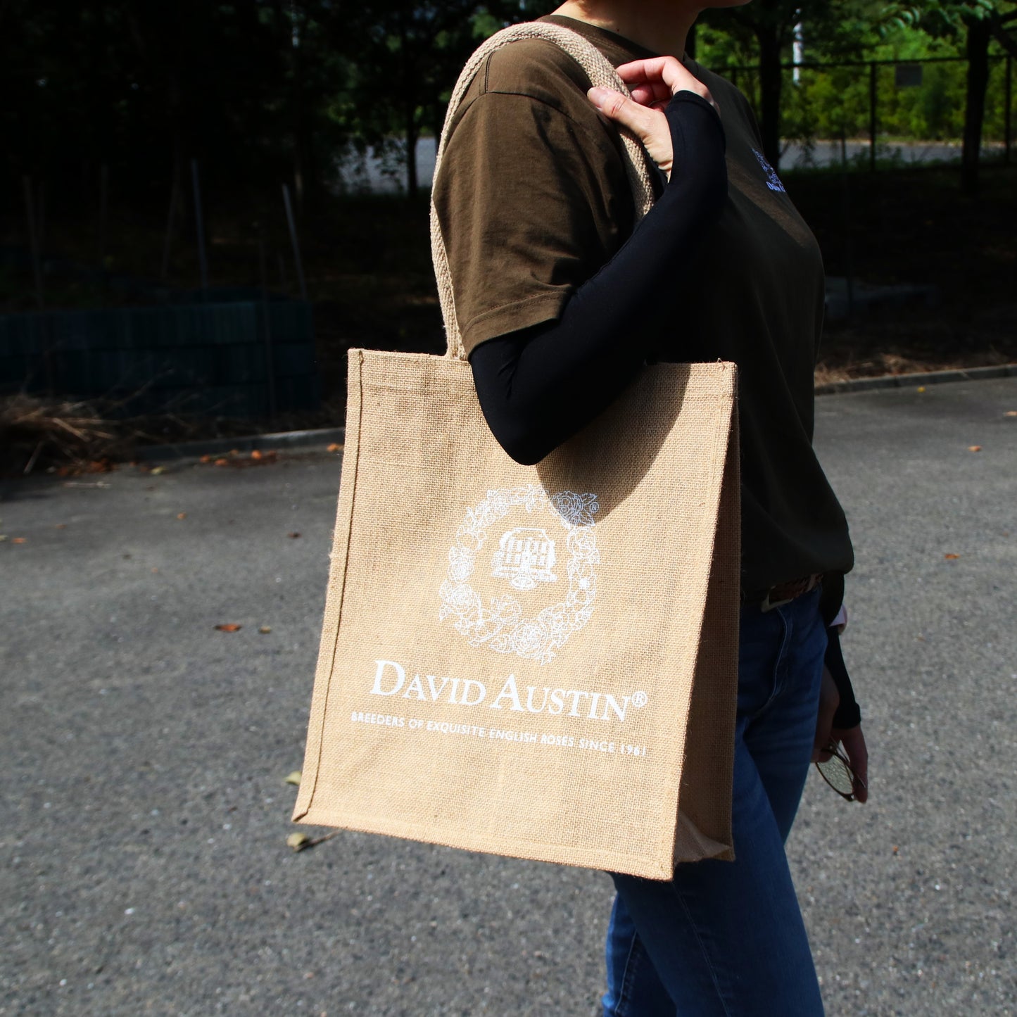 デビッド・オースチン ジュートバッグ - David Austin Jute Shopper Bag