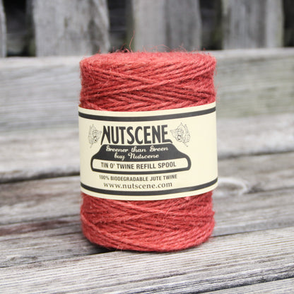 NUTSCENE　麻ひもリフィルスプール（赤） - Tin twine refill red