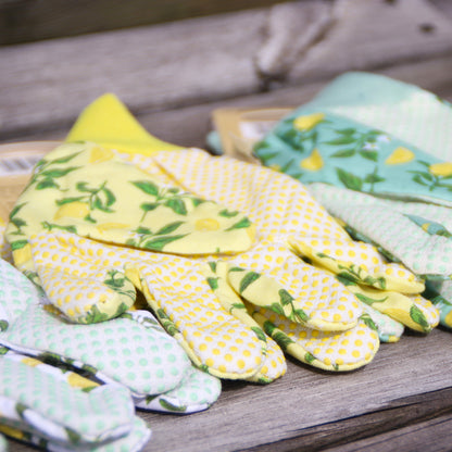 ガーデニンググローブ コットングリップ 3組セット（シチリアレモン）-Triple Pack Cotton Grip Gloves Sicilian Lemon
