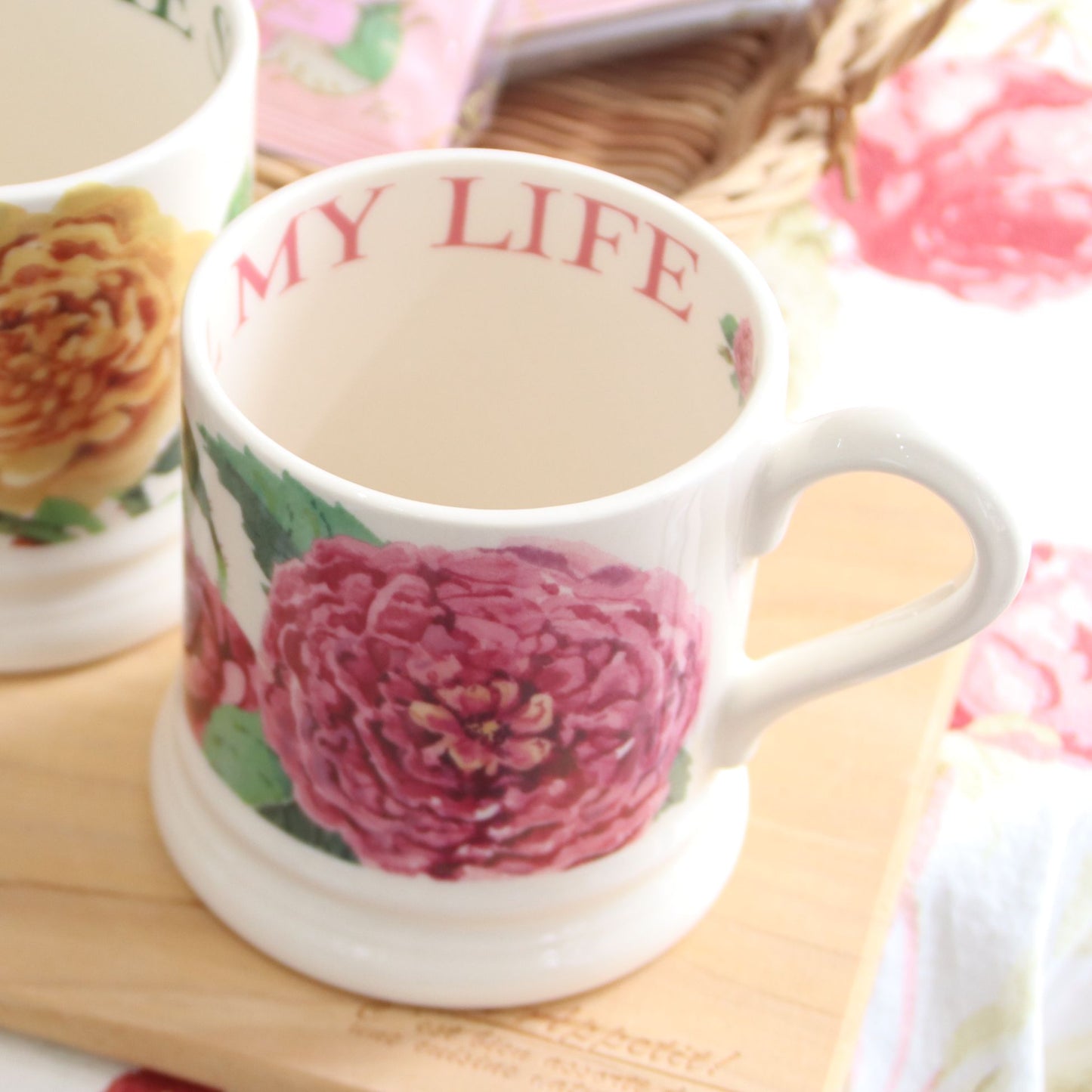 プリントマグカップ（エマ・ブリッジウォーター）- Emma bridgewater rose 1/2 pint mug