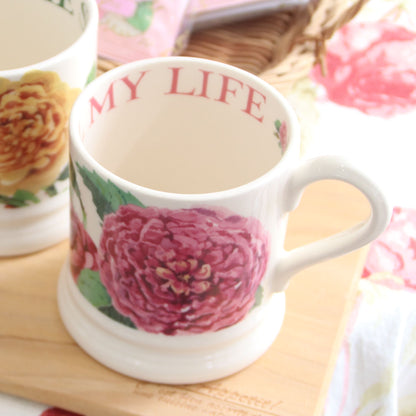 プリントマグカップ（エマ・ブリッジウォーター）- Emma bridgewater rose 1/2 pint mug