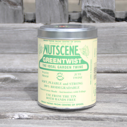 象徴的缶入り麻ひも（緑） - Iconic tin twine green