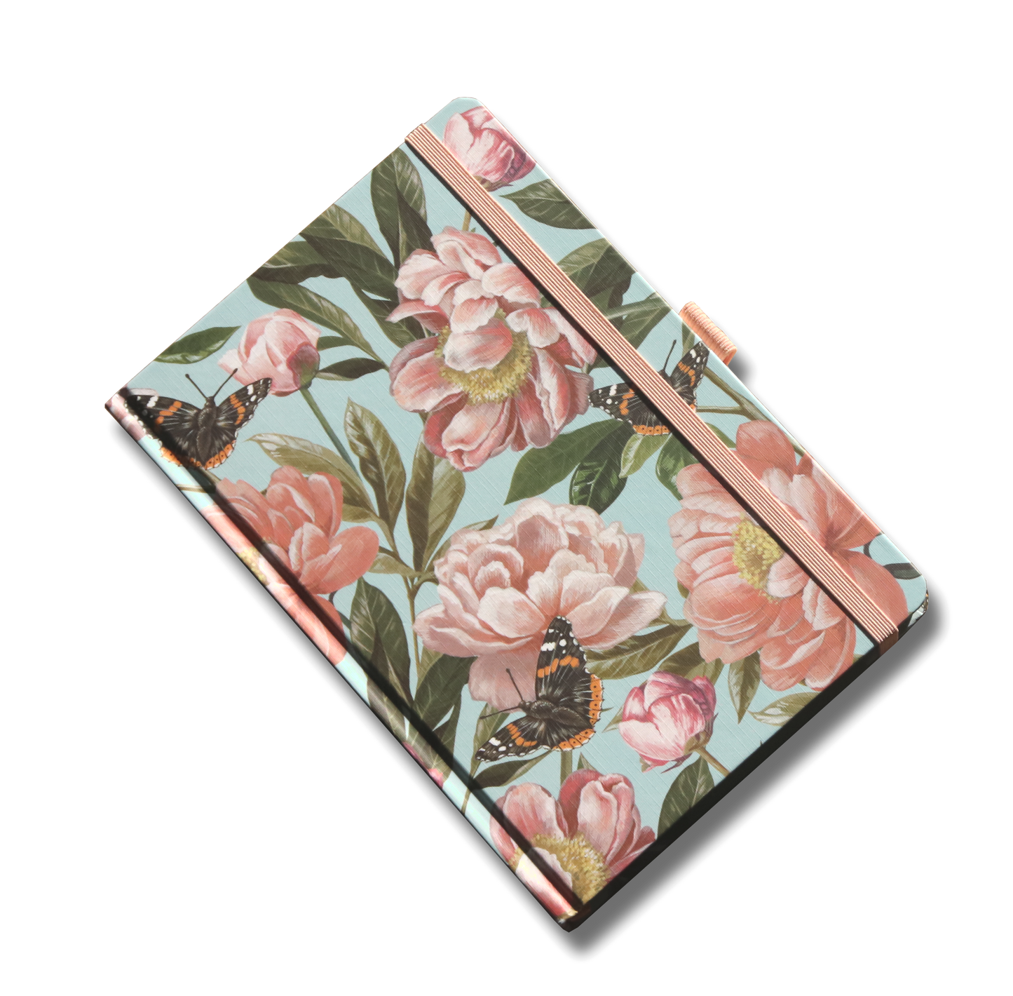 バタフライ＆ローズ A5 ノートブック - Butterflies & roses A5 notebook