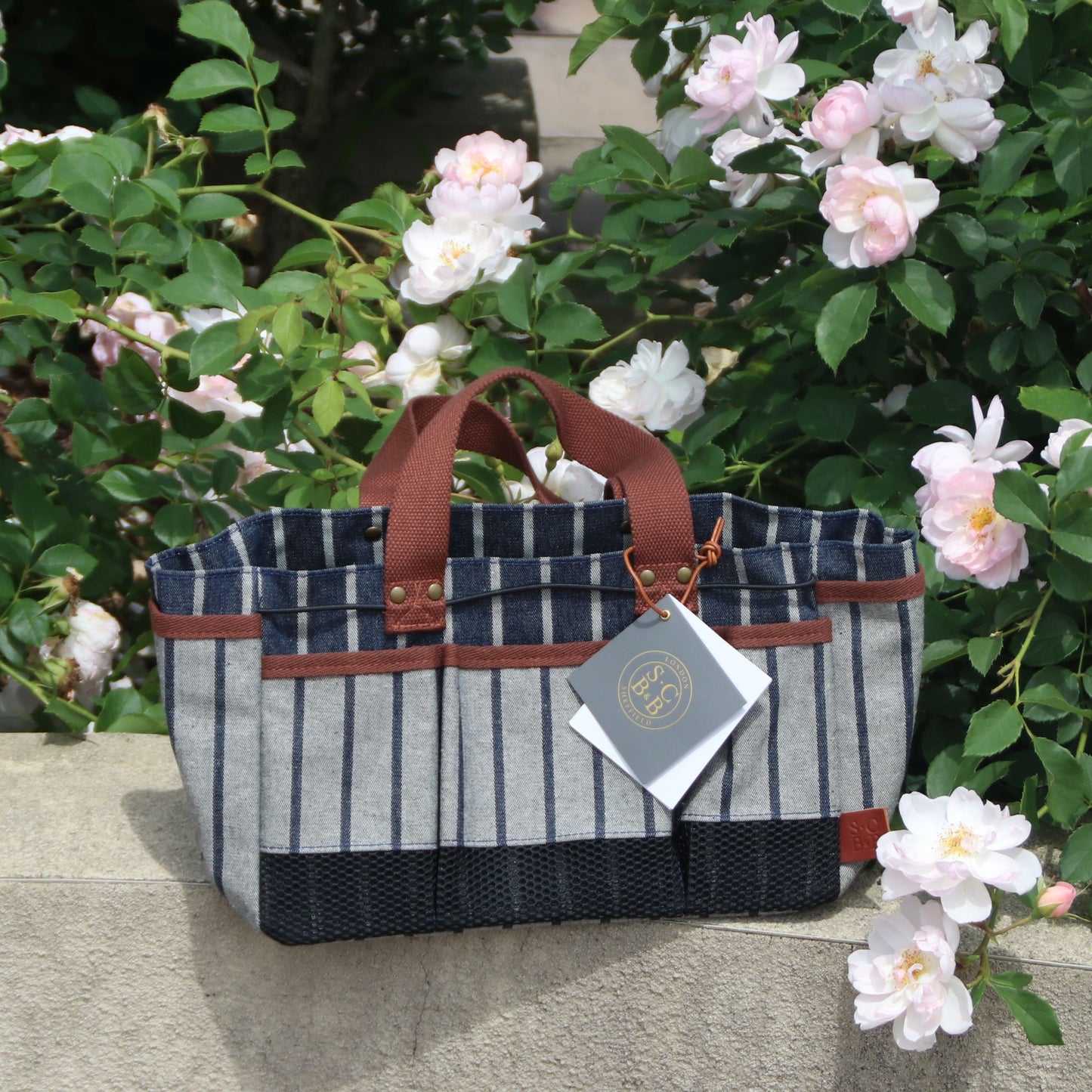 ソフィー・コンラン ツールバッグ ブルーストライプ - Sophie Conran Tool Bag: Blue Stripe