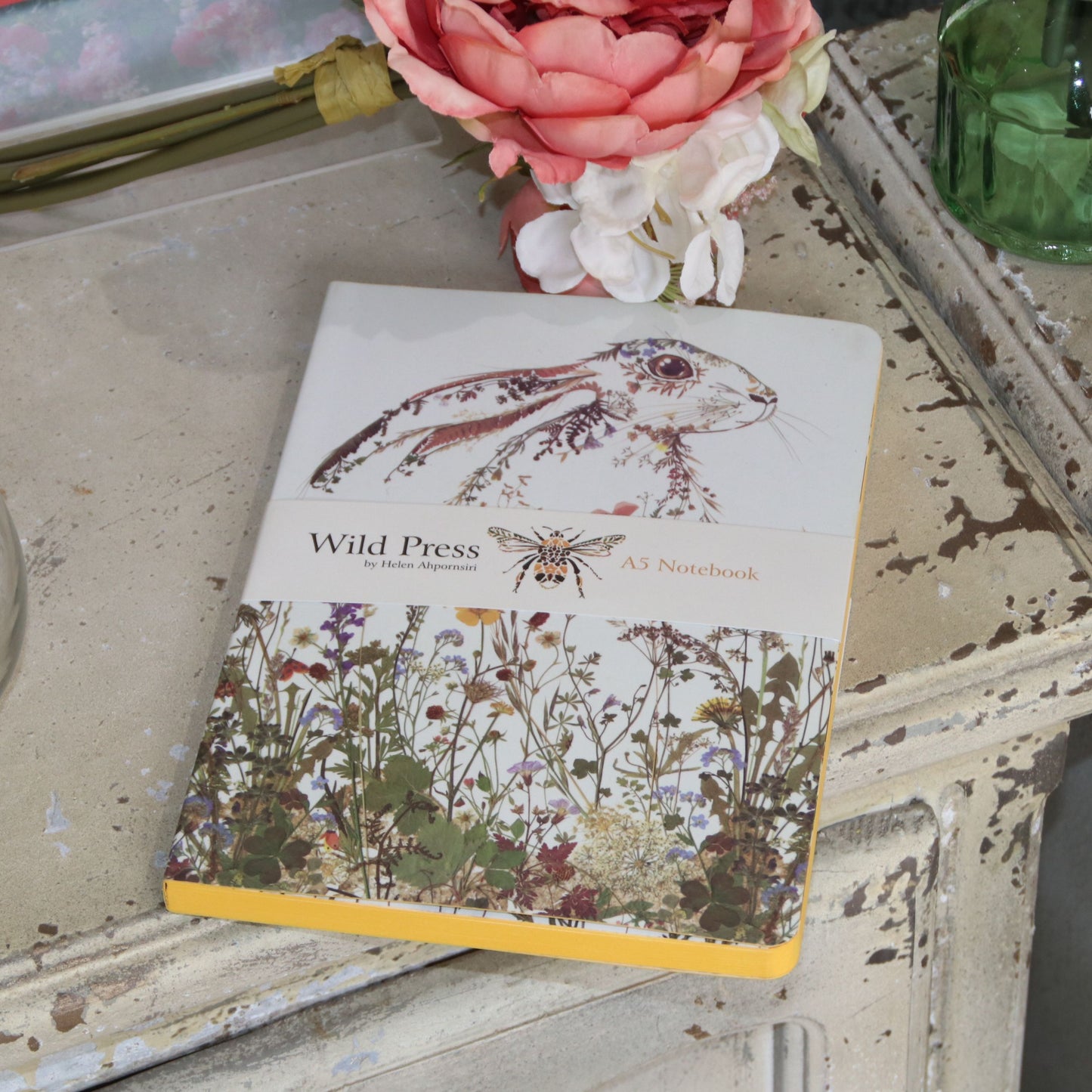 ワイルドプレス ワイルドフラワー ヘア A5 ラグジュアリーノートブック - Wild press Wildflower Hare A5 luxury notebook