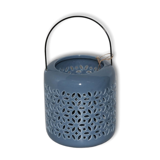 青い陶器製ウィンドライト アソーテッド 大型 - Blue Ceramic Wind Light Assorted Large