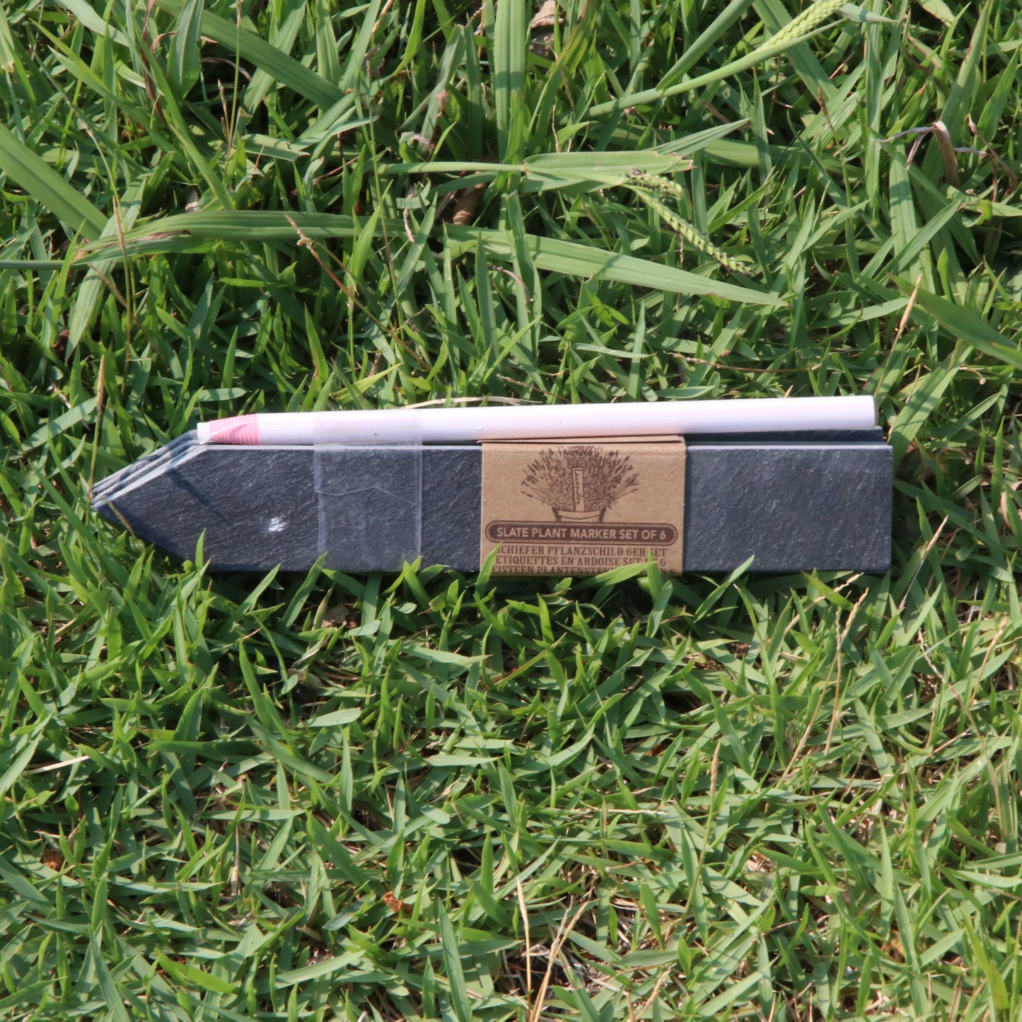 6本のスレートマーカーとワックスペンシルのセット - Set of 6 Slate Markers with Wax Pencil