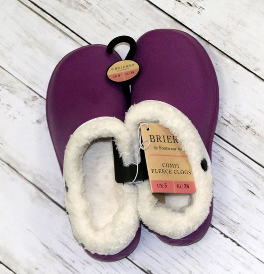 ライラック クリーム フリース クロッグ サイズ5 - Lilac Clog with Cream Fleece Size 5