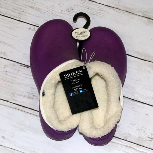 ライラック クリーム フリース クロッグ サイズ4 - Lilac With Cream Fleece Clog Size 4