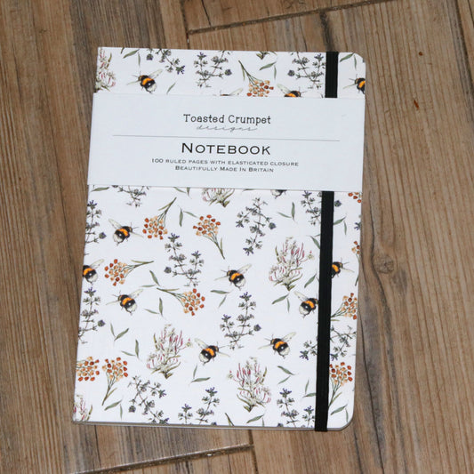 ビー＆ハニーサックル A5 ノート - Bee & Honeysuckle A5 Notebook