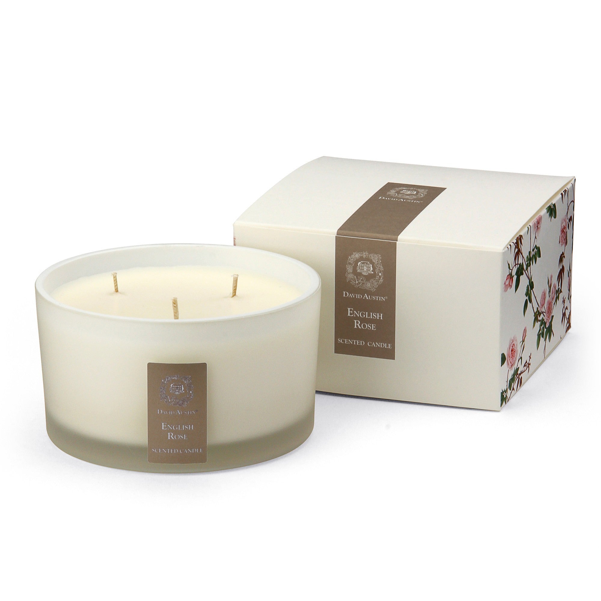 イングリッシュローズ アロマキャンドル(3本芯)- English Rose Triple Wick Scented Candle