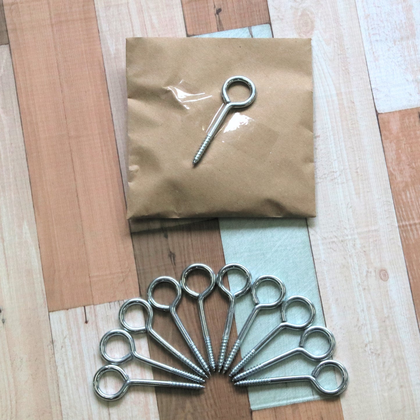 壁面 誘引 ネジ ヒートン アイスクリュー 10個セット - Pack of 10 vine eyes